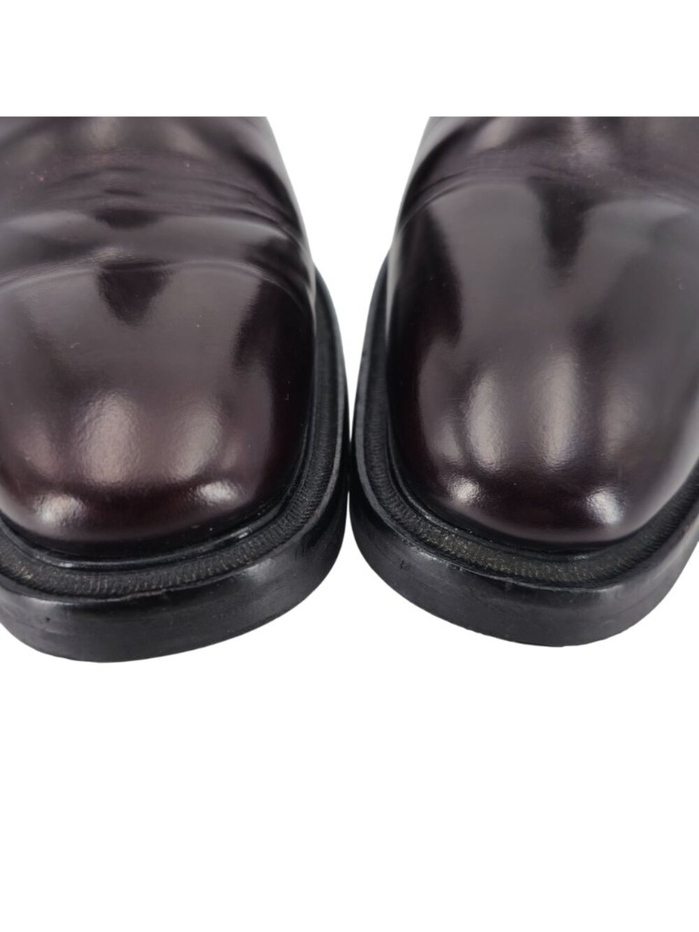 Koil Italy Men's size 11.5D Burgundy Leather Dress Shoes Zip Ankle Chelsea Boots - Picture 7 of 13